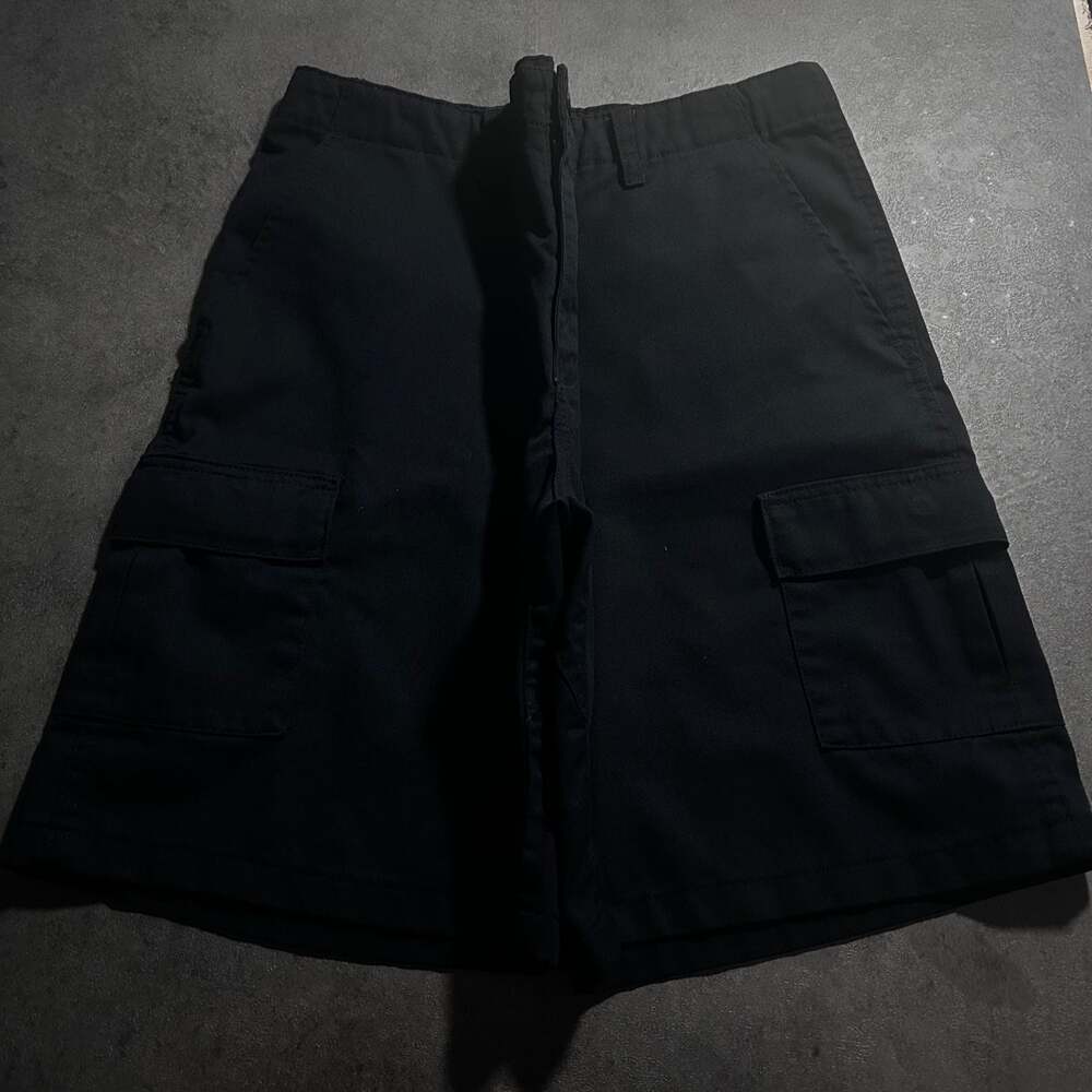Men's Flat Front dark blue Cargo Shorts